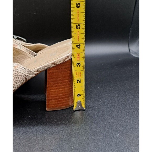 Matisse~Women's Beatrice Open Toe Mule Beige/Gold Snak Print~Size 8.5M - Picture 13 of 14